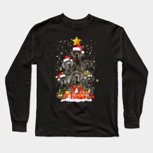 Funny Great Dane Dog Christmas Tree Gift Xmas for Men Women Long Sleeve T-Shirt